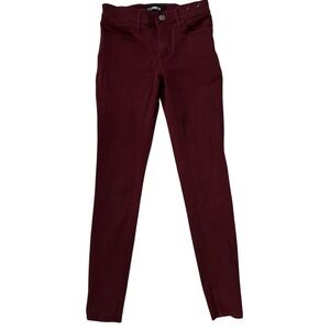 Express Jean midrise leggings, size 0, burgundy
